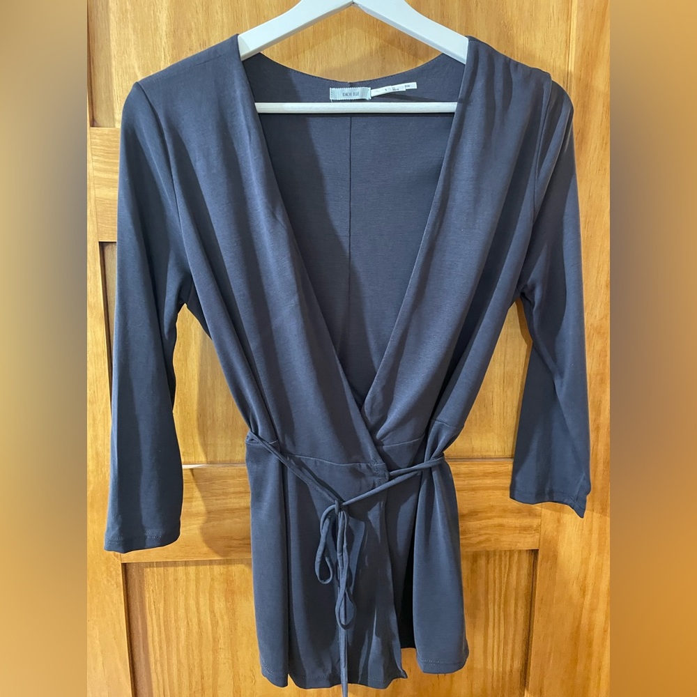 Kimchi Blue 3/4 Sleeve Wrap Top